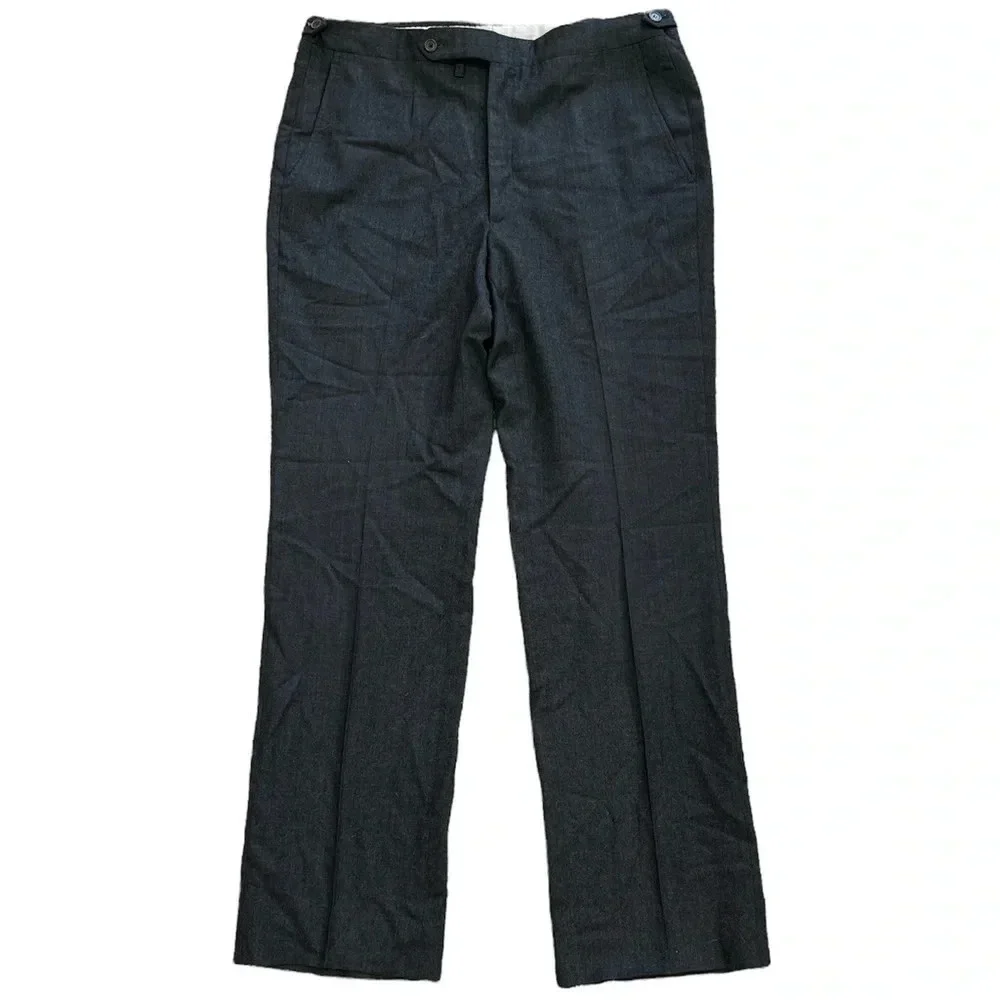 Christian Dior Monsieur Gray Wool Dress Pants 35x33